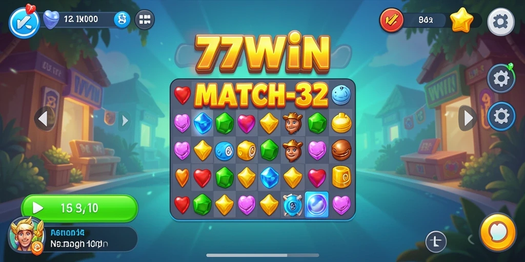 Tampilan gameplay <strong>77WIN</strong> yang menarik dengan kombinasi warna-warni.