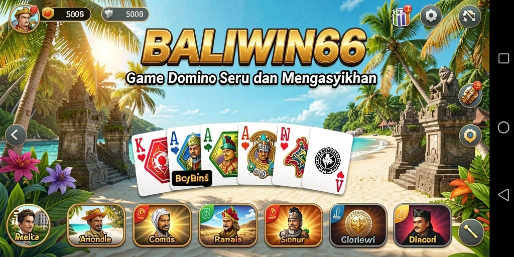 Screenshot utama BALIWIN66 yang menunjukkan gameplay Domino yang menarik.