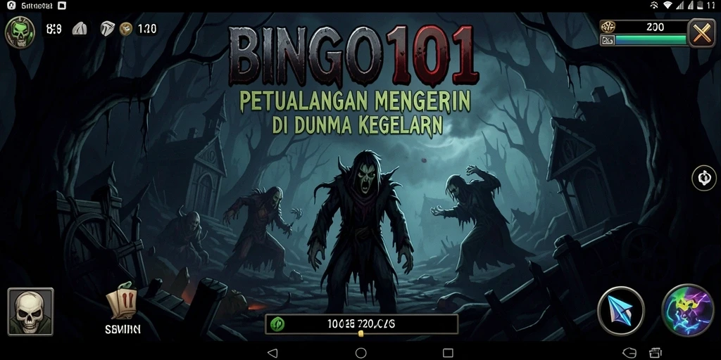 Tampilan menyeramkan dari gameplay BINGO101 yang penuh ketegangan.