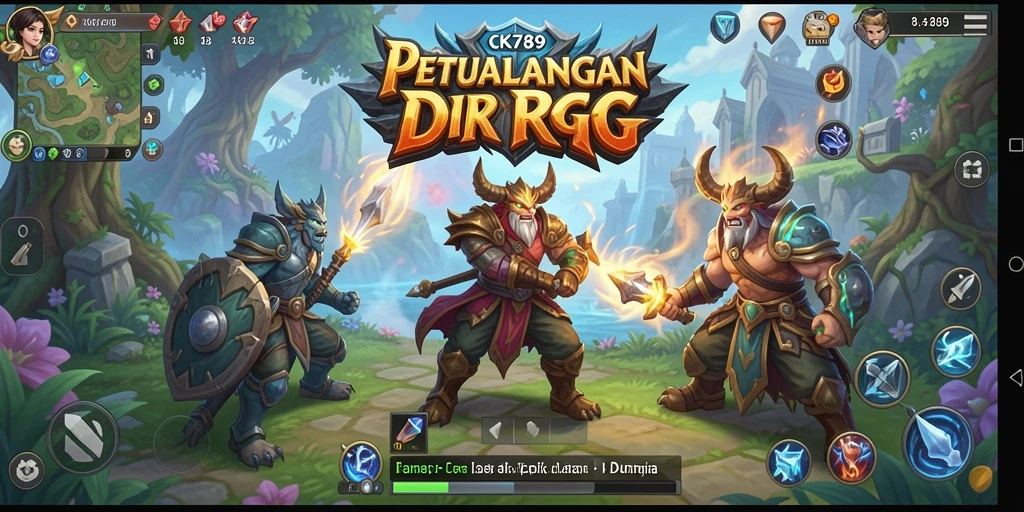 Tampilan gameplay CK789 menampilkan pertarungan epik dan karakter unik.