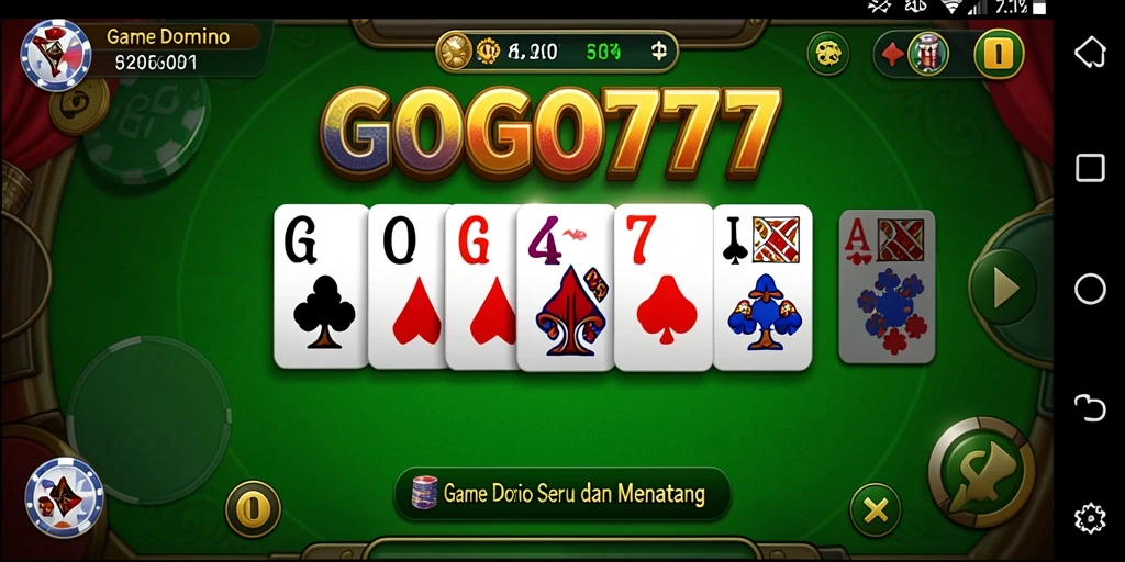 Screenshot GOGO77 menunjukkan momen seru bermain Domino.