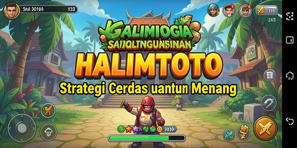 Screenshot dari gameplay menegangkan dalam HALIMTOTO.
