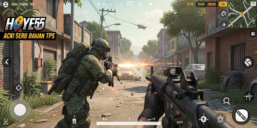 Screenshot gameplay TPS yang menegangkan dari HOYE55.