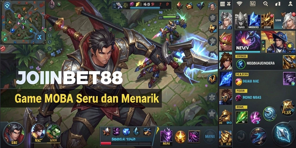 Tangkapan layar dari gameplay seru JOINBET88 dengan aksi MOBA.