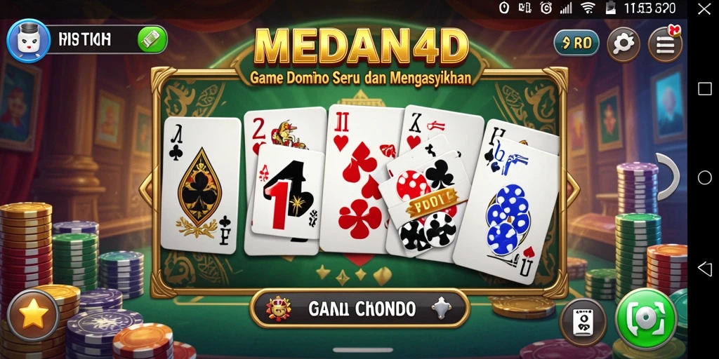 Tampilan menarik dari gameplay Domino MEDAN4D.