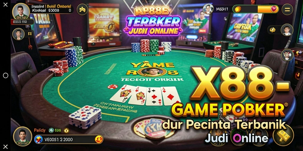 Tampilan gameplay poker yang seru dan menarik di X88.