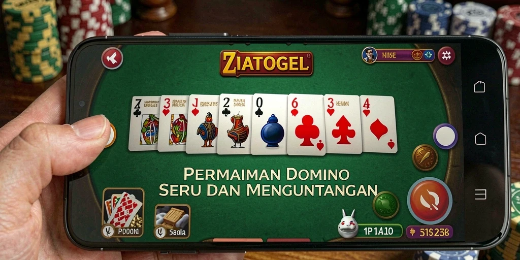 Tampilan seru dari gameplay ZIATOGEL di Domino.